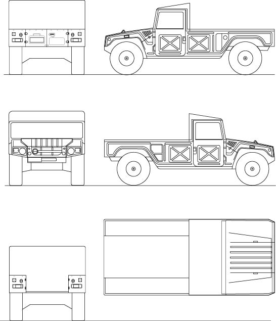 イラストその２ 高機動車 144分の１から